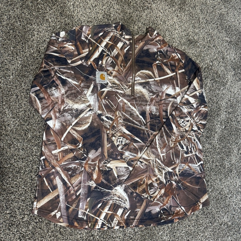 Carhartt Brown Camouflage Half-Zip Jacket